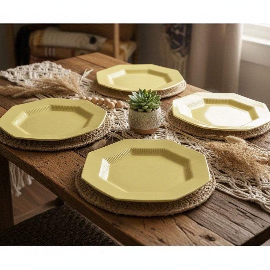 Yellow Dinnerware Set - Etsy