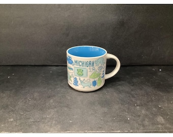 Starbucks Michigan Coffee Cup, Vintage Inspired Been There Series, Replacement 14oz Drinkware, Travel Mug