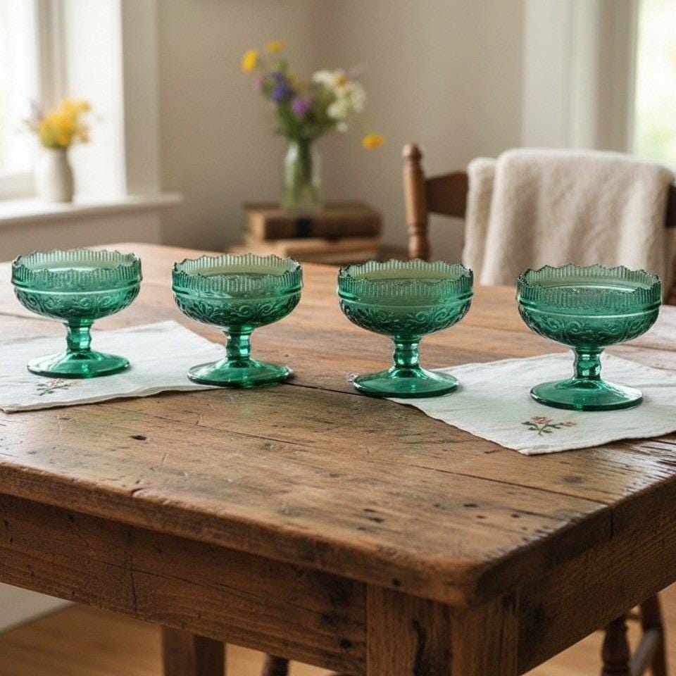 Vintage Indiana Green Glass - Etsy