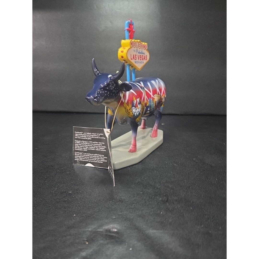 *限定* Welcome To Fabulous Las Vegas Cow Cow Parade Welcome to Fabulous Las Vegas Cow Figurine
