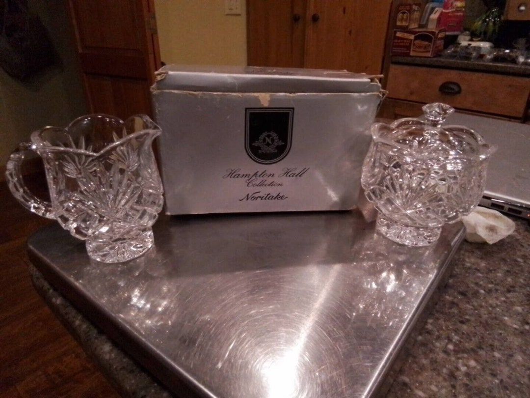 Hampton Hall Collection Noritake Crystal Sugar and Creamer Bowl Etsy