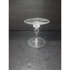 Princess House Heritage Crystal Candlestick, Etched Floral Glassware, 5&quot; Tall, Vintage Collectible
