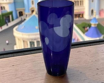 Disney Store Mickey Mouse Blue Tumbler, Vintage Disneyana Drinkware, Replacement Transparent Plastic Cup