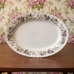Creative Fine China Regency Rose Oval Platter #2345, Vintage Floral Servingware, Replacement Tableware