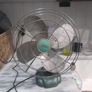 Mcgraw Zero Electric Desk Cage Fan 1275, Vintage Home Decor, Four