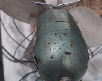 Mcgraw Zero Desk Fan #1275, Four Blade Metal Cage, Vintage Art