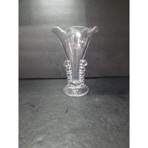 Imperial Glass Candlewick Klare Vase, Vintage 1930er Jahre, Sammler Glaswaren, Wohndekor, Retro Vase
