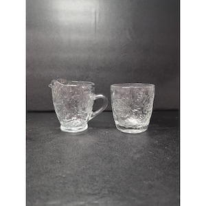 Princess House Fantasia Offene Zuckerdose und Milchkännchen, Kristall Fantasia Weihnachtsstern, #5242, Feiertagsdekor, elegantes Geschirr