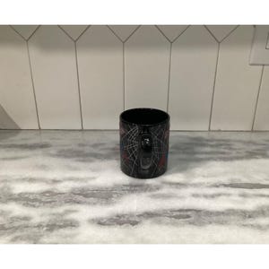 Incroyable tasse à café noire Spider-Man, tasse à paillettes Marvel, verres de rechange, décoration de super-héros image 8
