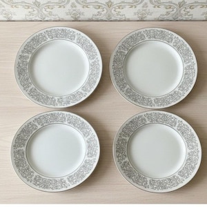 Brookwood Porcelain "Santiago" Salad Plates, Set of 4, Vintage Dinnerware, Replacement Tableware, Interpace Corporation