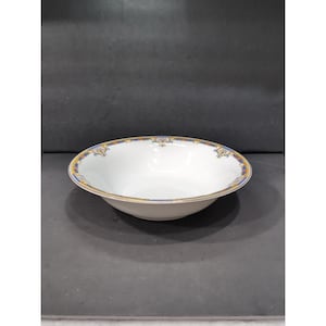 Epiag &quot;Elyrian&quot; Serving Bowl, Bohemian Art Deco China, Blue and Gold Design, Vintage Dinnerware, Collector&#39;s Item