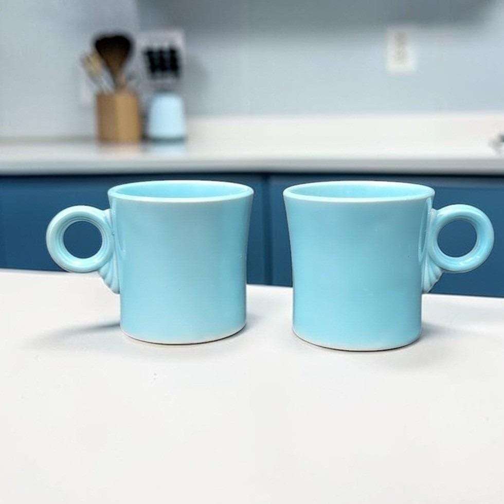 フィエスタウェア ターコイズ コーヒーカップ 2個セット、ヴィンテージ