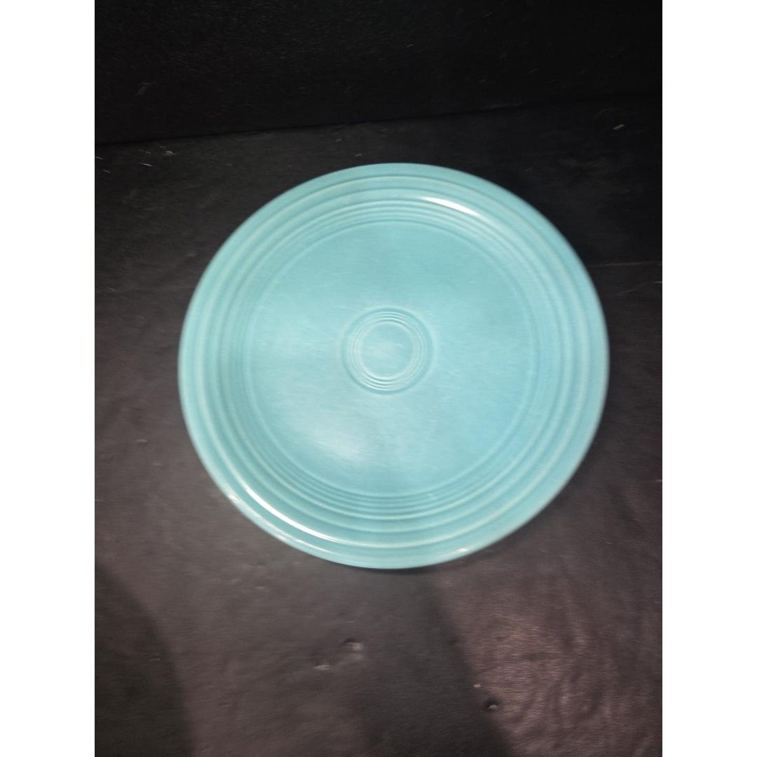 Fiesta Ware Turquoise Plate, Vintage Luncheon Plate, Blue Collectible ...