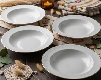 Dansk Tapestries Gold Soup Bowl Jack Lenor Larsen Set of 4