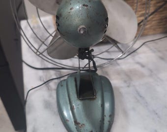 Mcgraw Zero Electric Desk Cage Fan 1275, Four Blade, Vintage Art