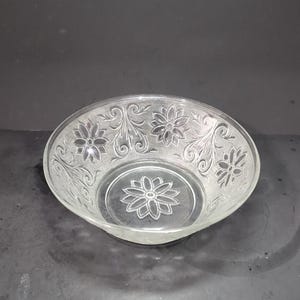 Tiara Indiana Glass Clear Sandwich Bowl, Vegetable Serving Bowl, Vintage Kitchen Collectible