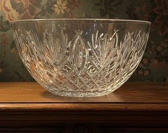 Waterford Crystal Seahorse Collection Centerpiece, Artisan Signed, Vintage Cut Pattern Serving Bowl, Replacement