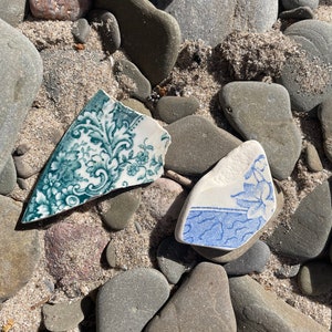 2 Pieces of Authentic Beach Pottery