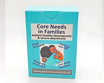 Core Needs in Families cards for counsellors, therapists, psychoeducation, relationships, emotions, childhood, emotions, feelings, trauma