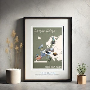 Personalisierte Weltkarte - Anpassbare Reisekarte für Fotos und Erinnerungen - Einrahmen oder Scrapbooking