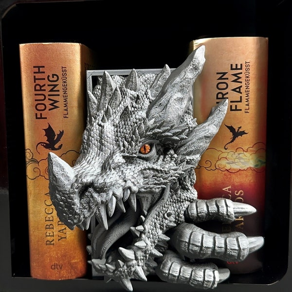 Drachen- Deko für Bücherregal , Buchecke, Book Nook, Dekoration für Buchliebhaber