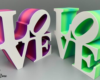 Sculpture LOVE, inspirée par Robert Indiana