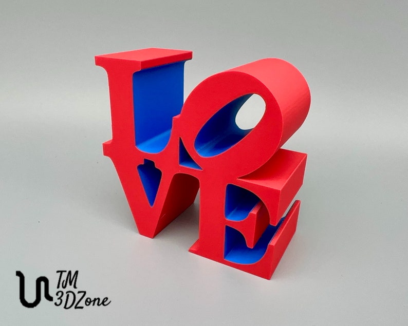 LOVE Skulptur, Inspiriert von Robert Indiana Rot,Blau