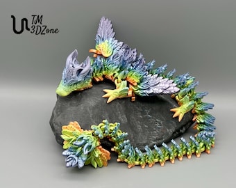 Lunar Wing Dragon Rainbow, beweglicher 3d gedruckter geflügelter Mond Drache in Regenbogenfarben