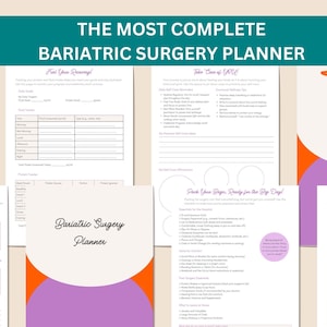 Bariatric Journal Printable, Bariatric Planner, Weight loss Tracker, Bariatric Surgery, Bariatric Tracker, Gastric Sleeve, Gastric Bypass