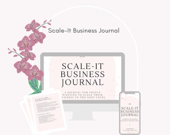 Diario aziendale Scale-It / Pianificatore / Small Biz / Diario di interior designer / Disegni di interni / PDF / Ridimensionamento / Diario di interior design