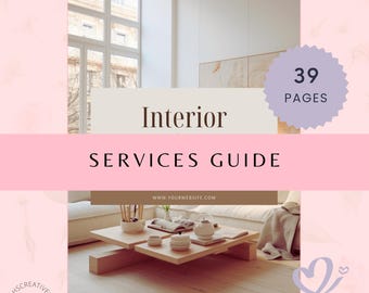 Interior Design Services Guide|editable Canva Template|client ...