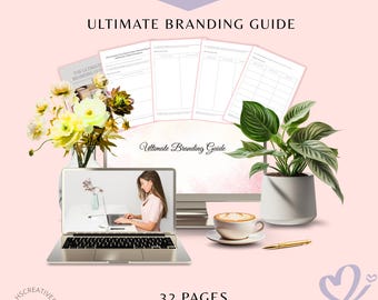 Small Business Branding Guide | Brand Strategy Workbook | Canva Template PDF