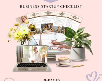 Business Launch Checklist: Startup Planner, Canva Template (PDF)
