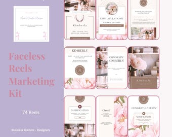 Kit de inicio de marketing de Faceless Reels / Plan de Instagram para el crecimiento y la interacción en redes sociales
