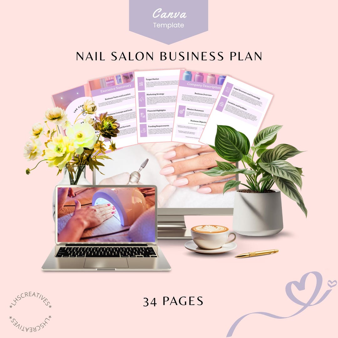 Nail Salon Business Plan Template | Beauty Spa Start up Guide ...