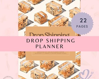 Drop Shipping Planner Template | E-commerce Business Organizer (Canva PDF Digital Download)