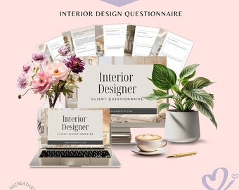 Interior Designer Client Questionnaire Template: Editable Design Consultation Form (Letter & A4) Canva