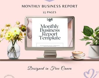 Monthly Business Progress Report | Strategic Planning & KPI Tracking Template | Management Tool