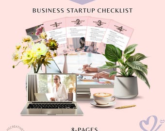Business Launch Checklist: Startup Planner, Canva Template (PDF)