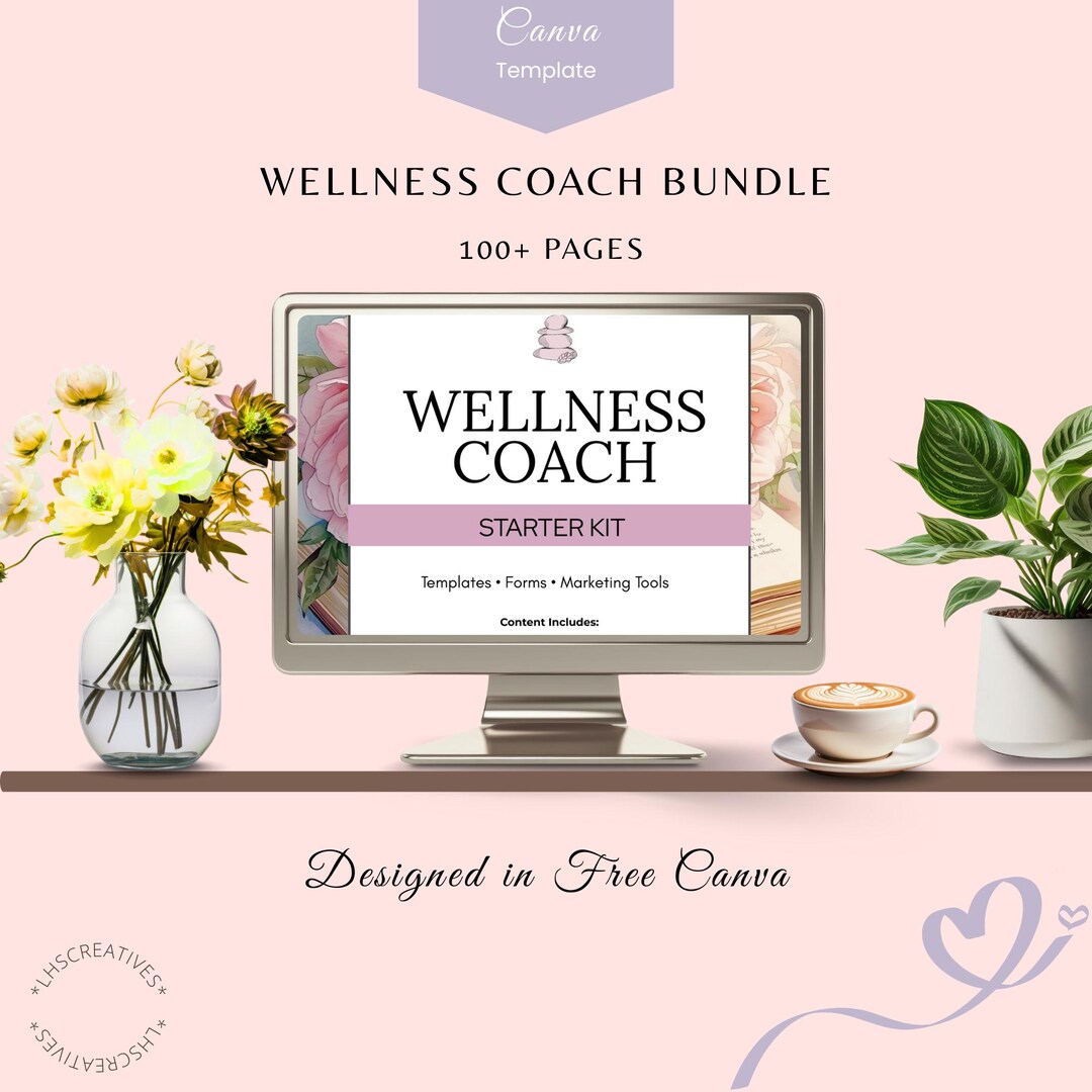 Wellness Coach Business Bundle | Canva Templates Starter Kit | Digital ...