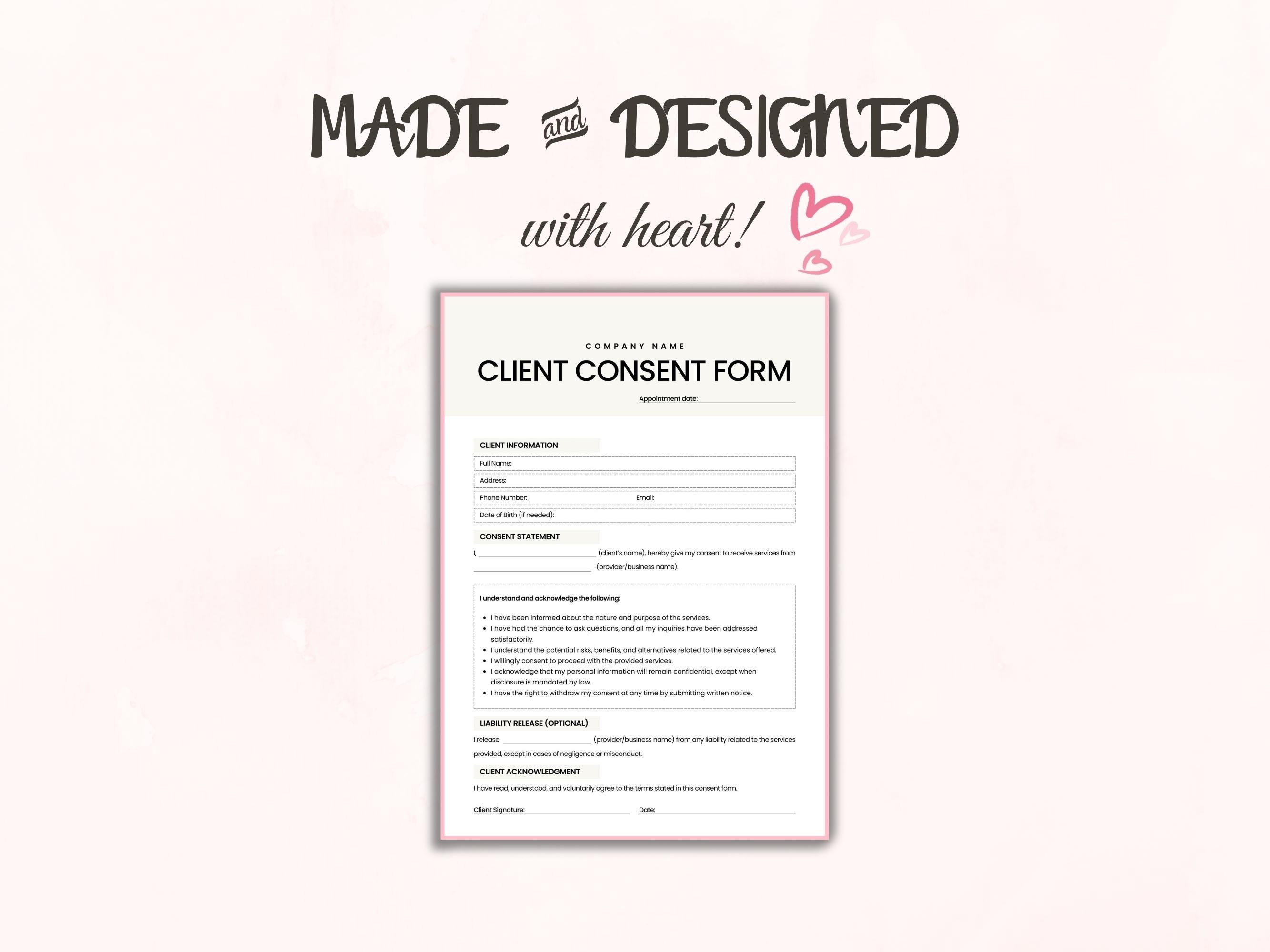 Client Rights Form Template Client Consent Form Template | Editable PDF | Business Document ...