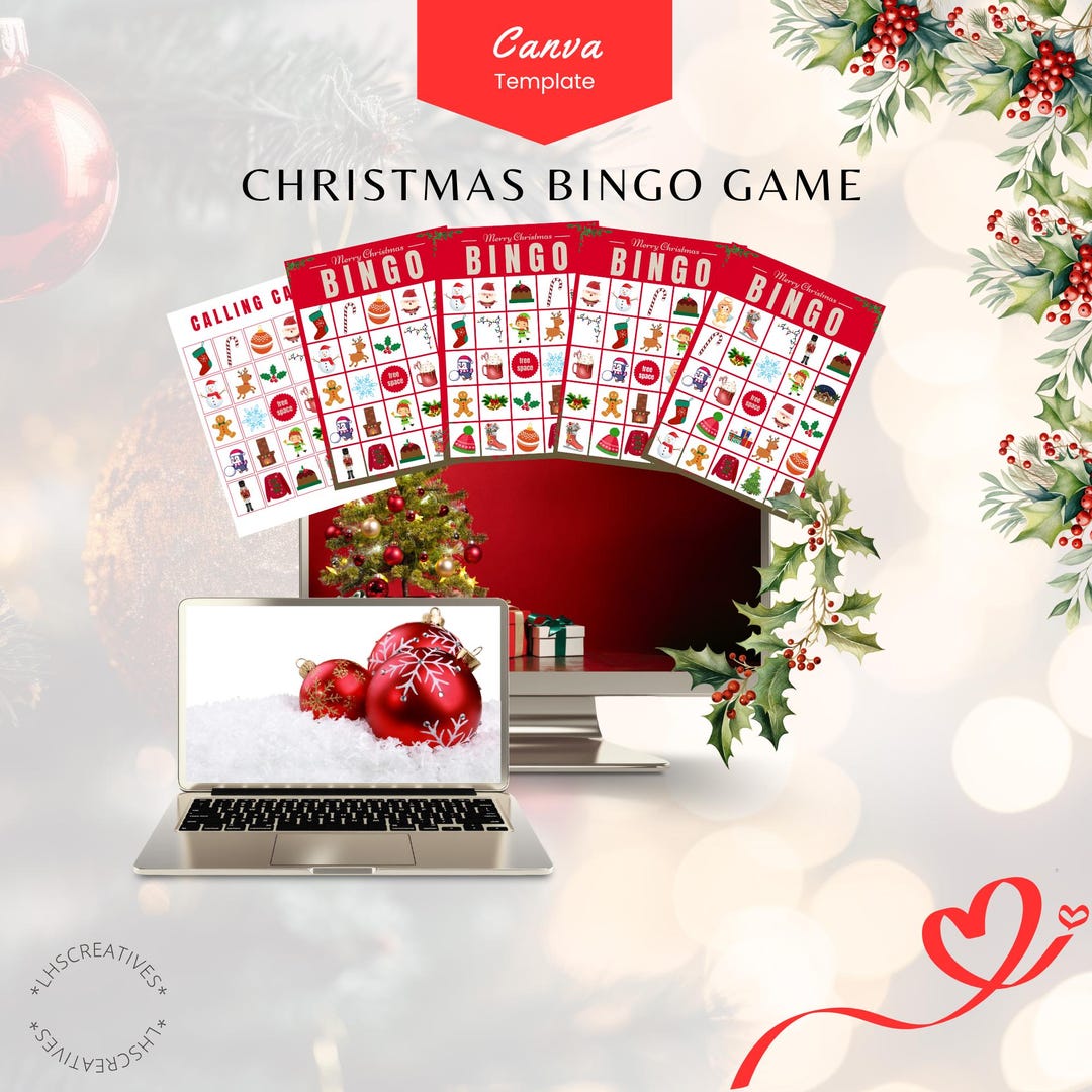 Christmas Bingo Cards | Holiday Party Games for Family | Printable ...