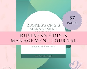 Crisis Management Journal: Business Continuity Planner (PDF Download, Canva Template)