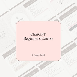 ChatGPT Beginners Course Template: Canva Guidebook (PDF)