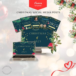 Festive Christmas Instagram Template | Boost Your Holiday Engagement with Customizable Christmas Social Media Posts