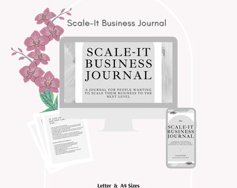 Diario aziendale Scale-It / Pianificatore / Small Biz / Diario di interior designer / Disegni di interni / PDF / Ridimensionamento / Diario di interior design