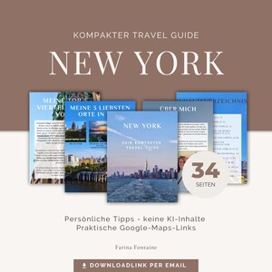 New York Travel Guide Kompakt PDF Digital Smartphone Mobil Maps NYC Reiseführer Manhattan USA Amerika Urlaubsplanung Urlaub Reise Tipps