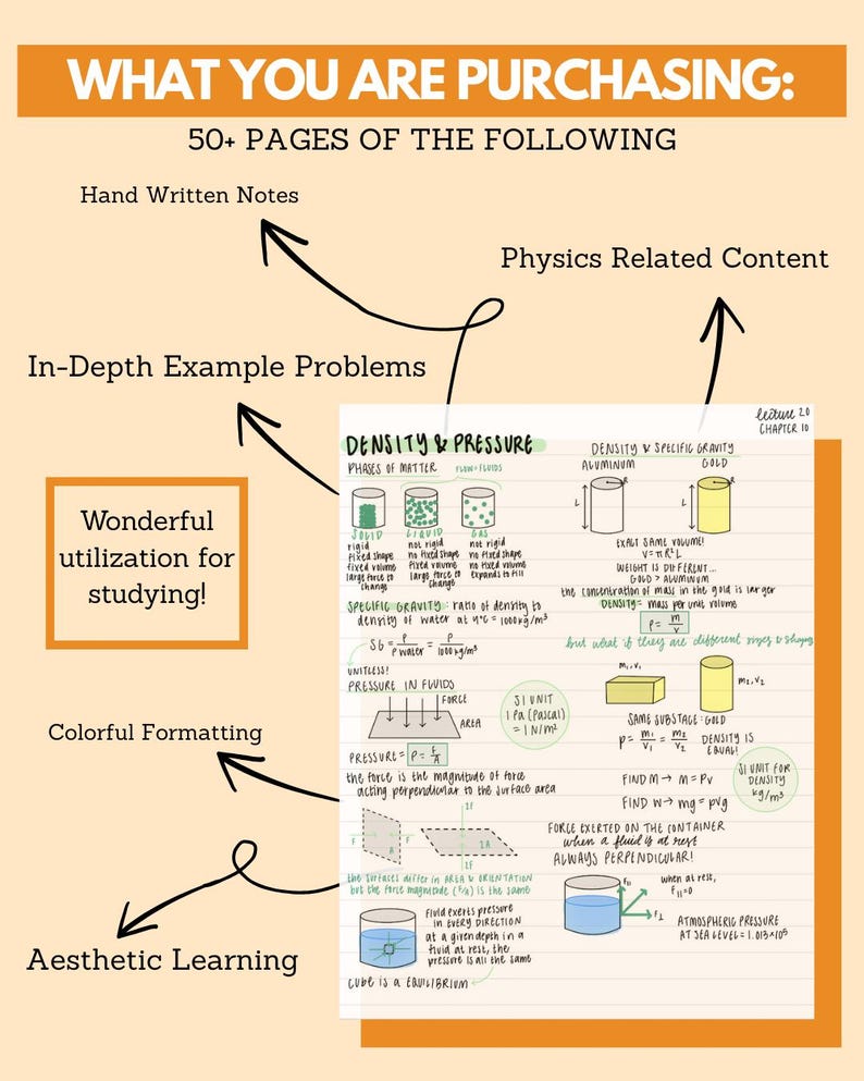 Physics 1 Digital Notebook, Course 1200, Goodnotes Handwritten Notes - Etsy