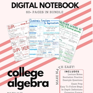 Cahier numérique d'algèbre universitaire, cours 1148, notes manuscrites GoodNotes