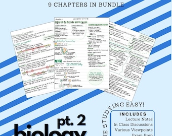 Digitales Notizbuch Biologie Teil Zwei, GoodNotes Handschriftliche Notizen